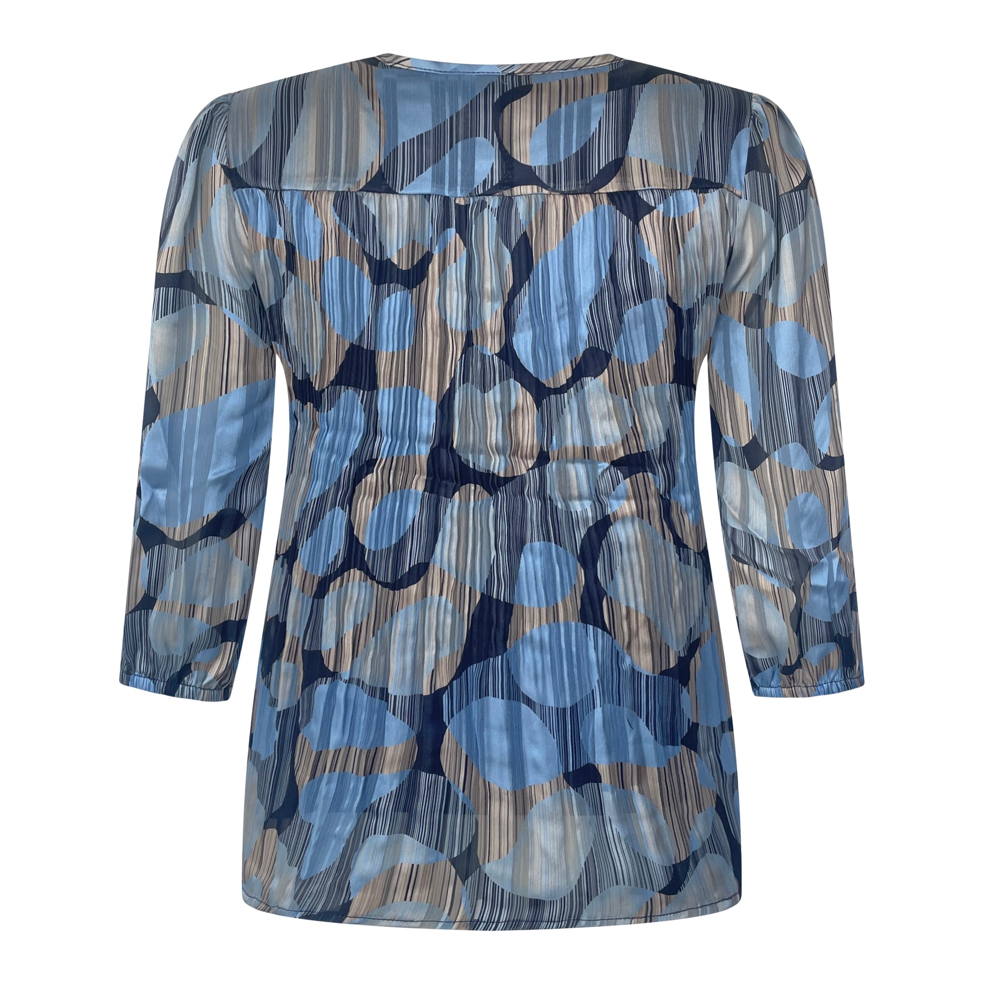 Brandtex Blouse Liva Achterkant Blauw