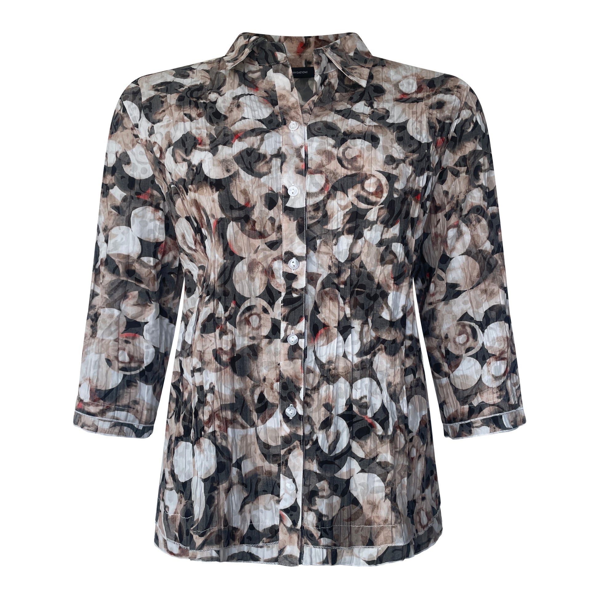 Navigazione Blouse Sofia Voorkant Bruin