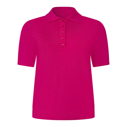 Sunday Poloshirt Evi Voorkant Fuchsia